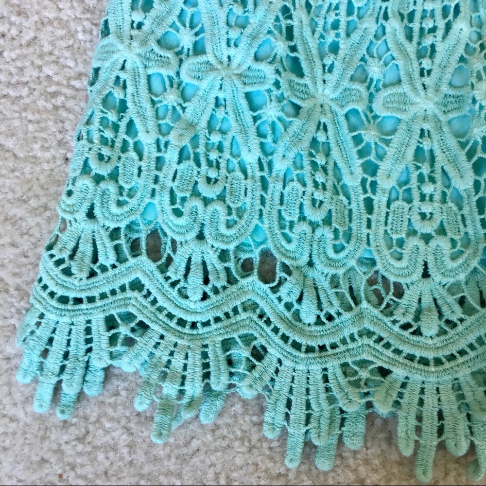 Oxford Circus | Lace Mint Skirt - Picture 2 of 5